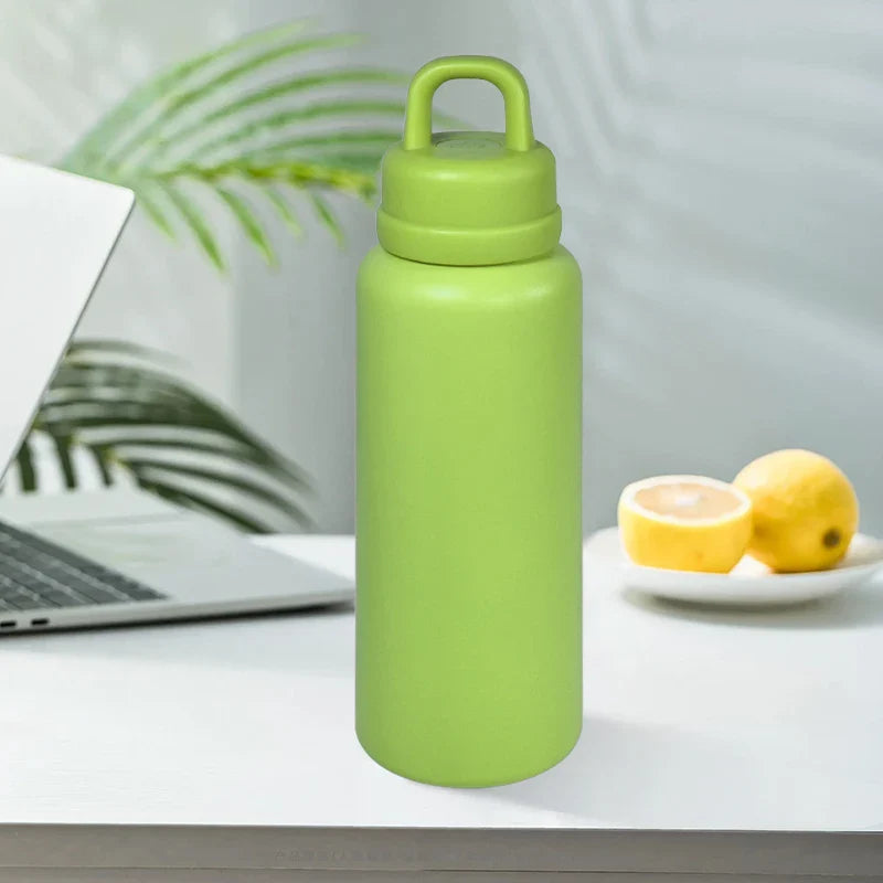 26oz Double-Walled Stainless Steel Tumbler US Warehouse Leak-Proof One-Touch Opening for Outdoor Camping Thermal Water Bottle