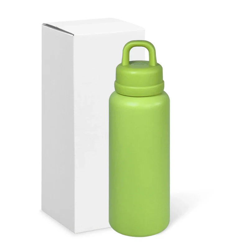26oz Double-Walled Stainless Steel Tumbler US Warehouse Leak-Proof One-Touch Opening for Outdoor Camping Thermal Water Bottle