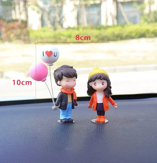 Car Accessories Interior Woman Ornament Cute Creative Desktop Couple Valentine's Day Present Car Center Console Decoration