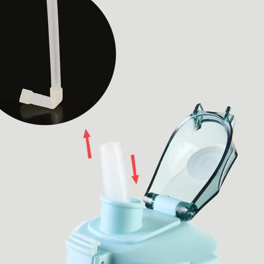 1 pc Cup, Sports Kettle, Straw Cup, Matte Pot Cup