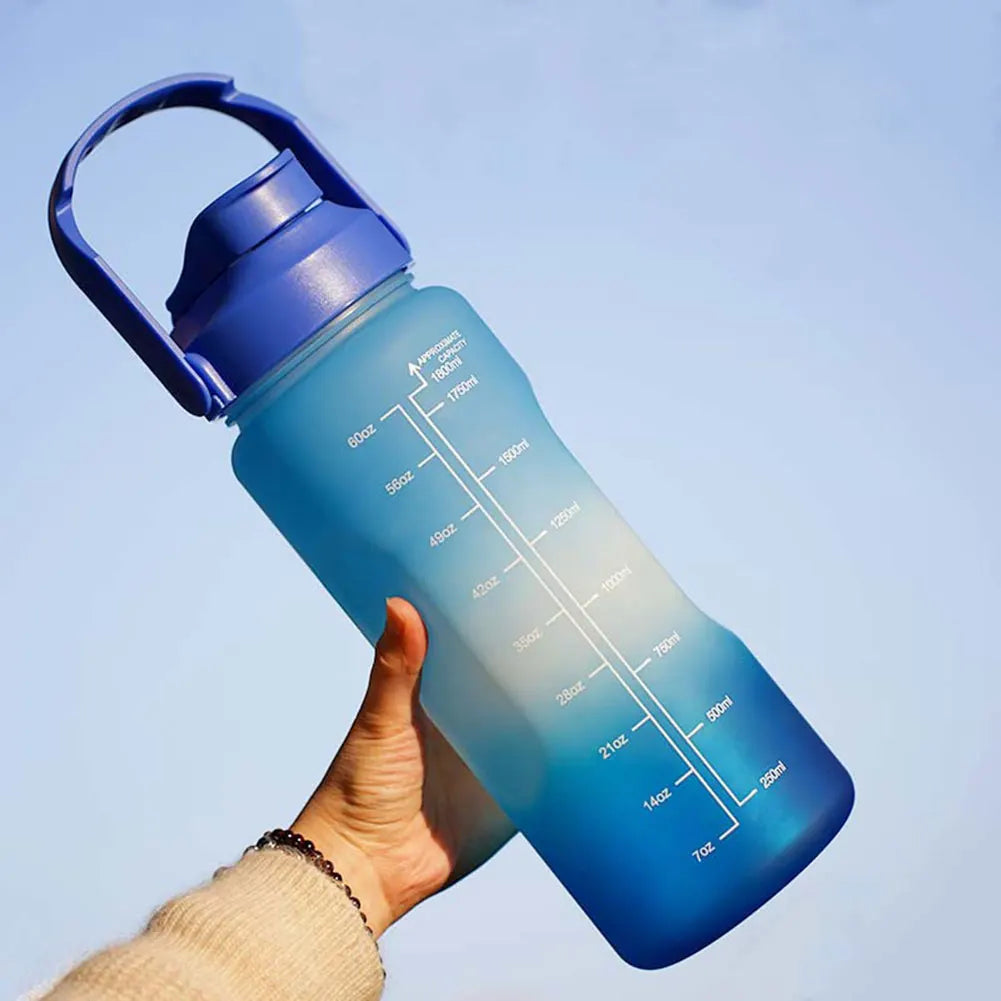 3PCS Leakproof Water Bottles with Times to Drink and Straw Motivational Drinking Sports Water Bottle for Fitness Gym Outdoor