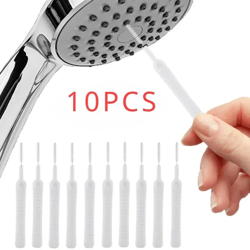 10PCS Mini Shower Cleaning Brush Shower Head Anti-clogging Nylon Brush Computer Keyboard Cleaner Phone Hole Dust Cleaning Tool
