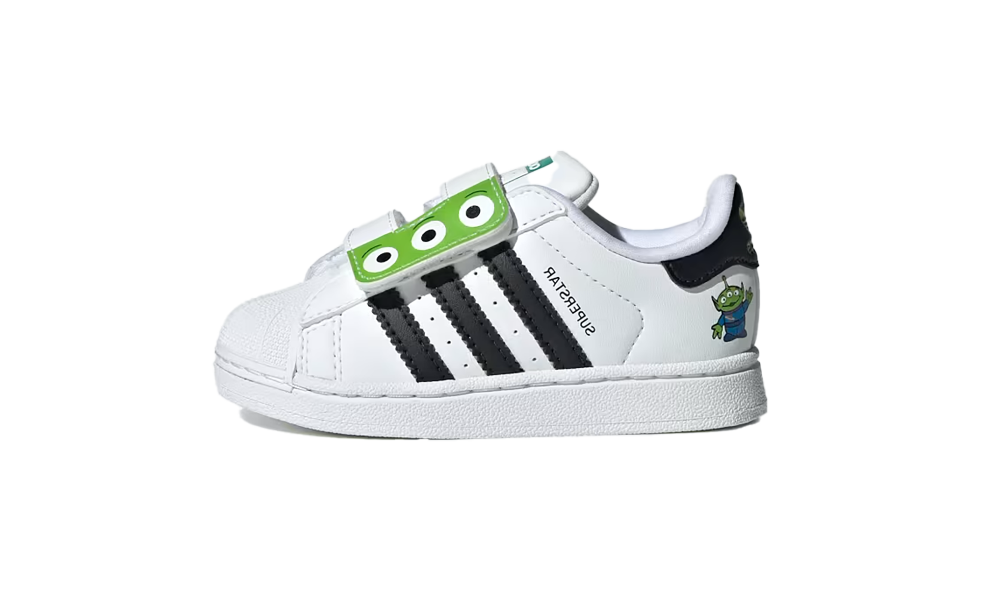 Superstar II CF I TD "Cloud White/Core Black/Semi Solar Green" ji0090